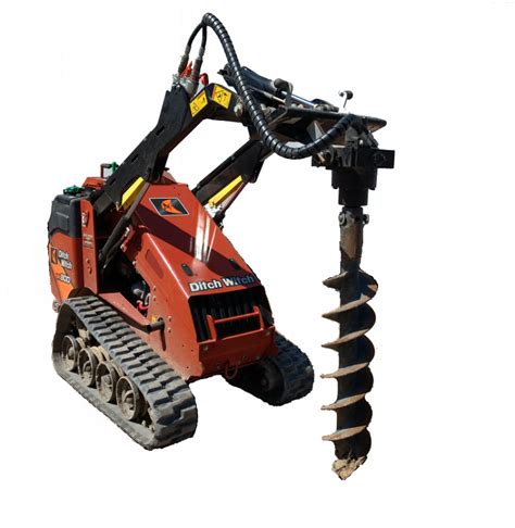 mini skid steer with auger rental near me|mini auger for skid steer.